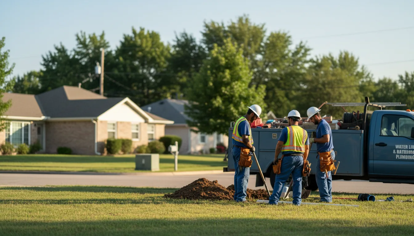 Residential water line and bathroom plumbing service in Rainbow, TX